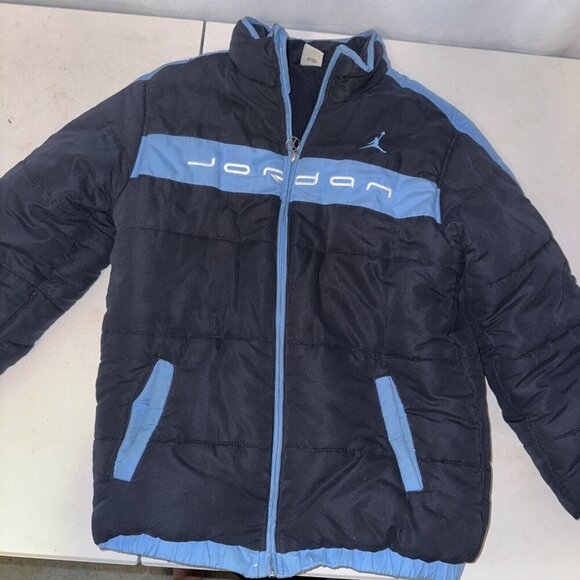 Air Jordan Fleece Lined Soft Shell Jacket North Carolina Blue Size Large - Picture 1 of 5